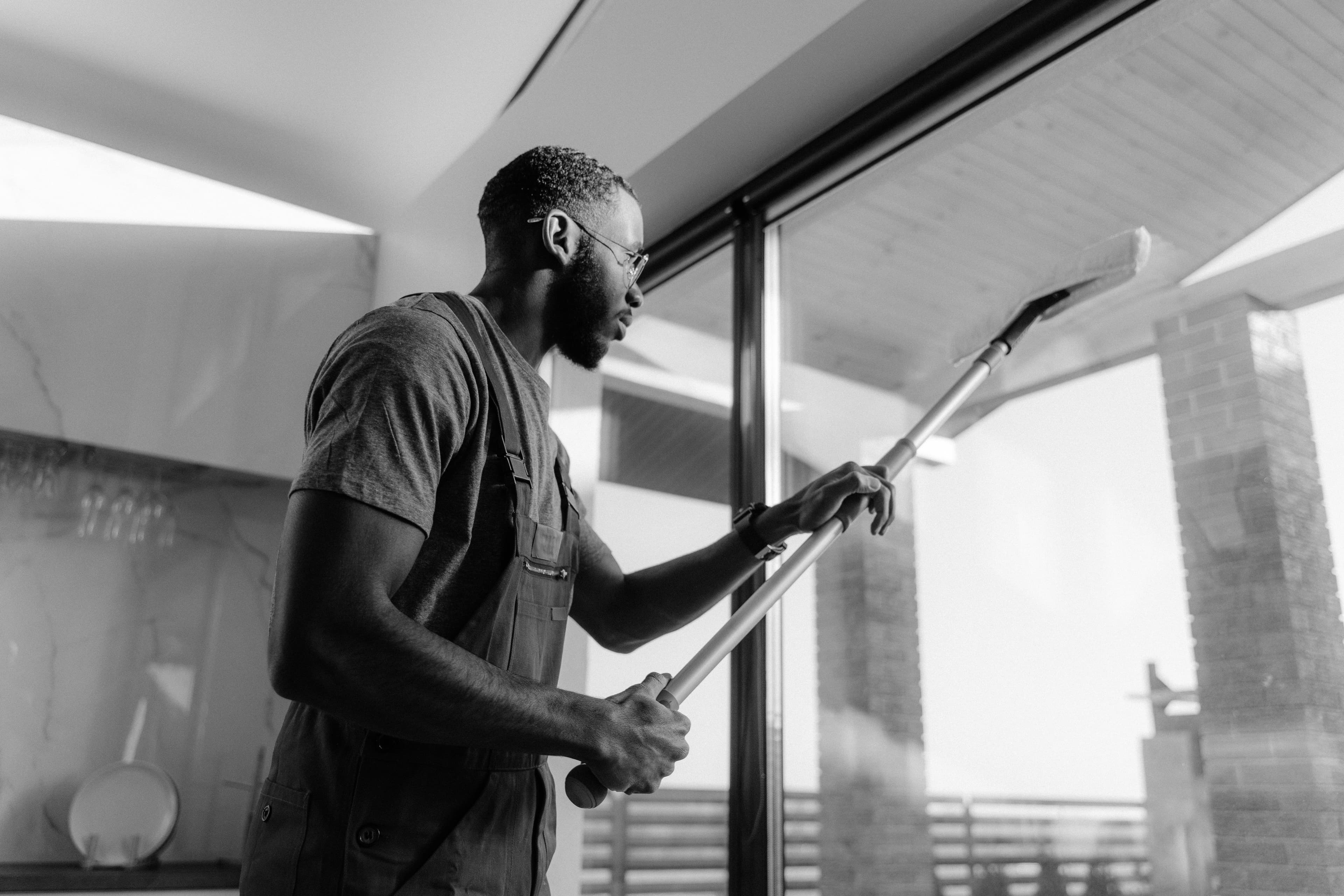 Professional Cleaner at Work
